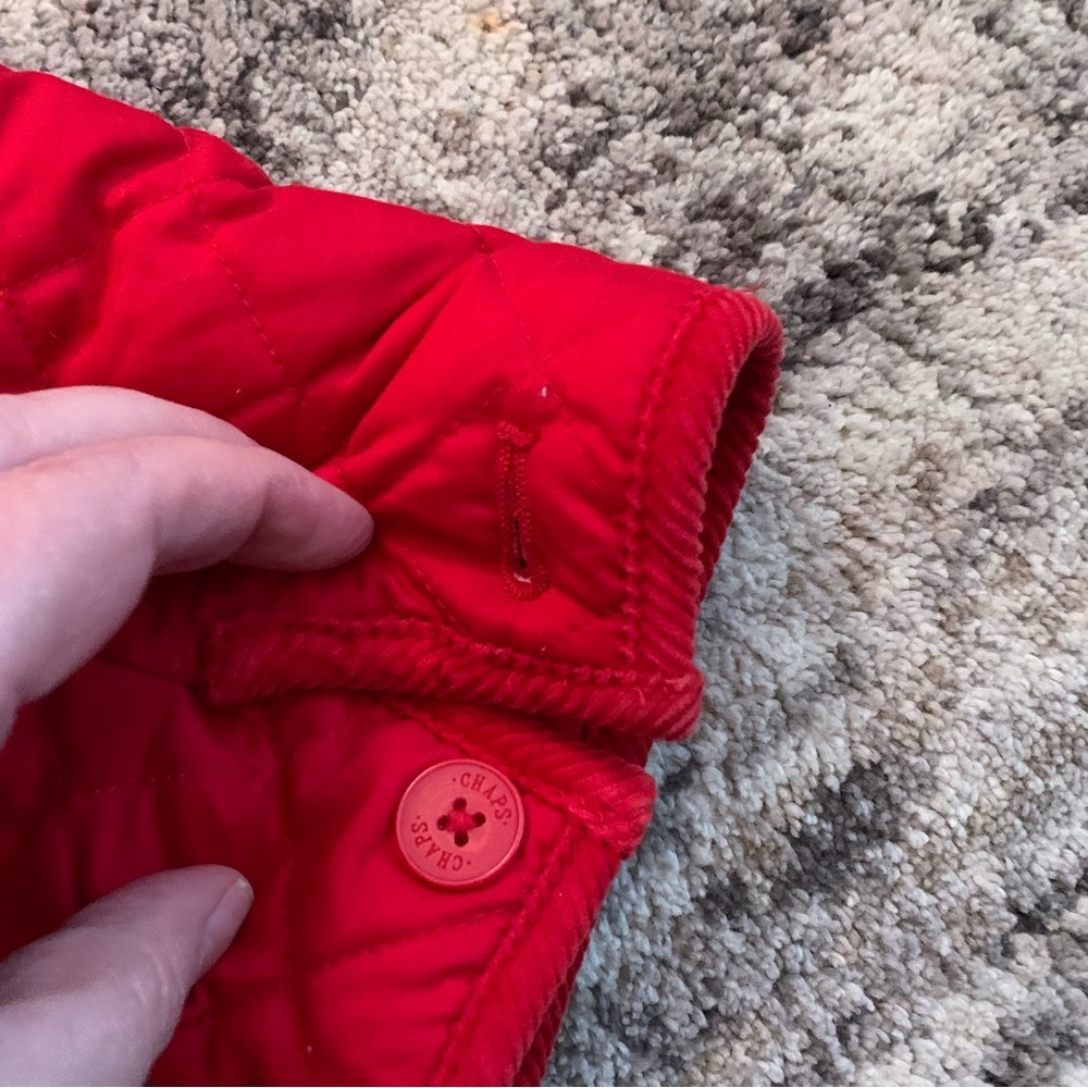 Chaps Red Jacket with Diamond Quilting - Picture 5 of 7